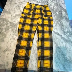 tartan grunge cuffed pants